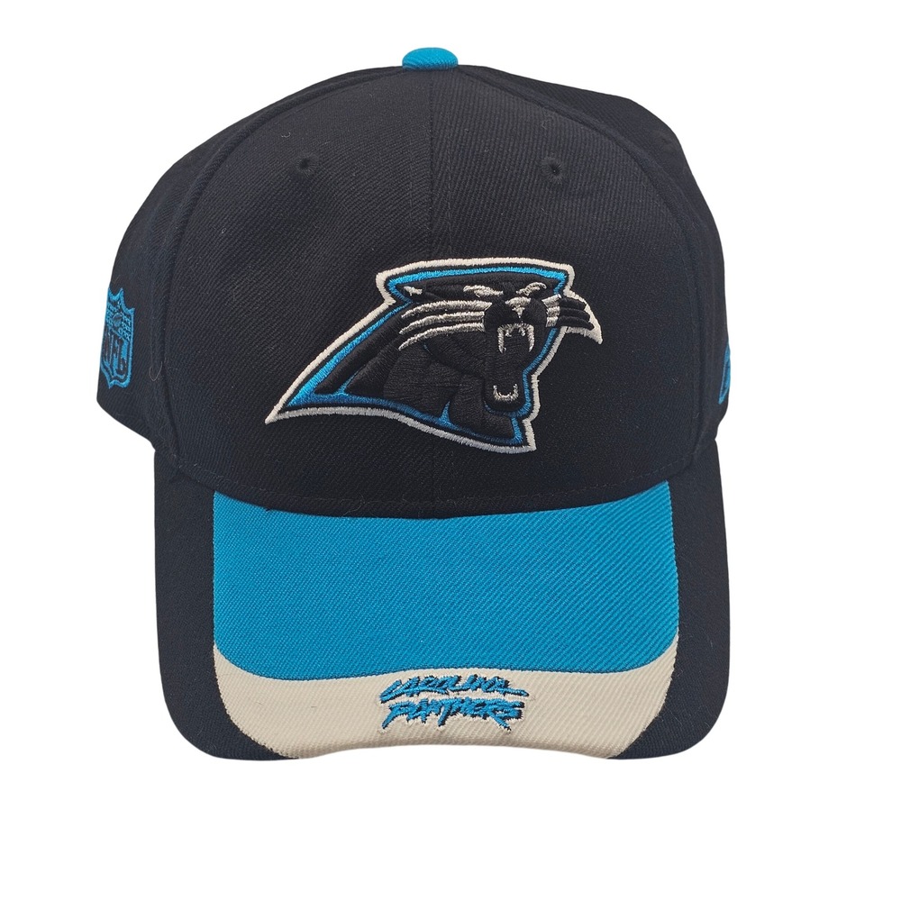 Vintage Y2K Carolina Panthers Reebok NFL Wool Hat Strapback 2000s Deadstock NWT